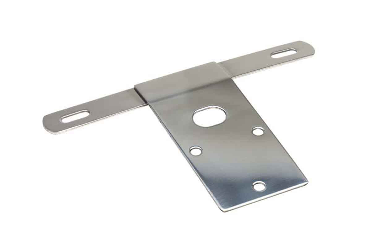 Kentrol 30472 License Plate Bracket for 1976-1986 Jeep CJ5 CJ7 CJ8 - Polished Silver
