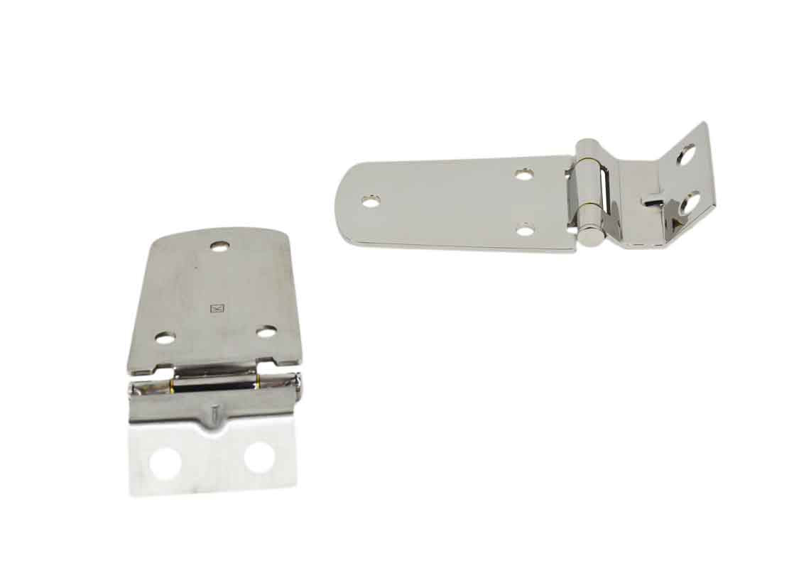 Kentrol 30476 Hood Hinge Pair for 1997-2006 Jeep Wrangler TJ LJ - Polished Silver