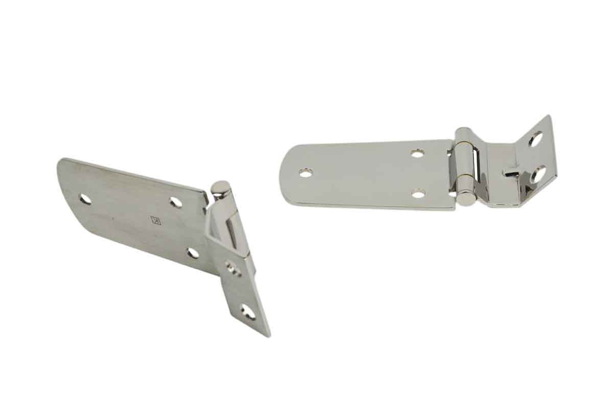 Kentrol 30476 Hood Hinge Pair for 1997-2006 Jeep Wrangler TJ LJ - Polished Silver