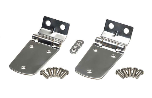 Kentrol 30476 Hood Hinge Pair for 1997-2006 Jeep Wrangler TJ LJ - Polished Silver