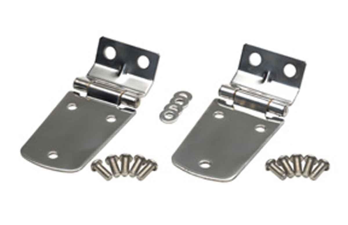 Kentrol 30504WHC Hood Kit without Hood Catch for 1997-2006 Jeep Wrangler TJ LJ - Polished Silver