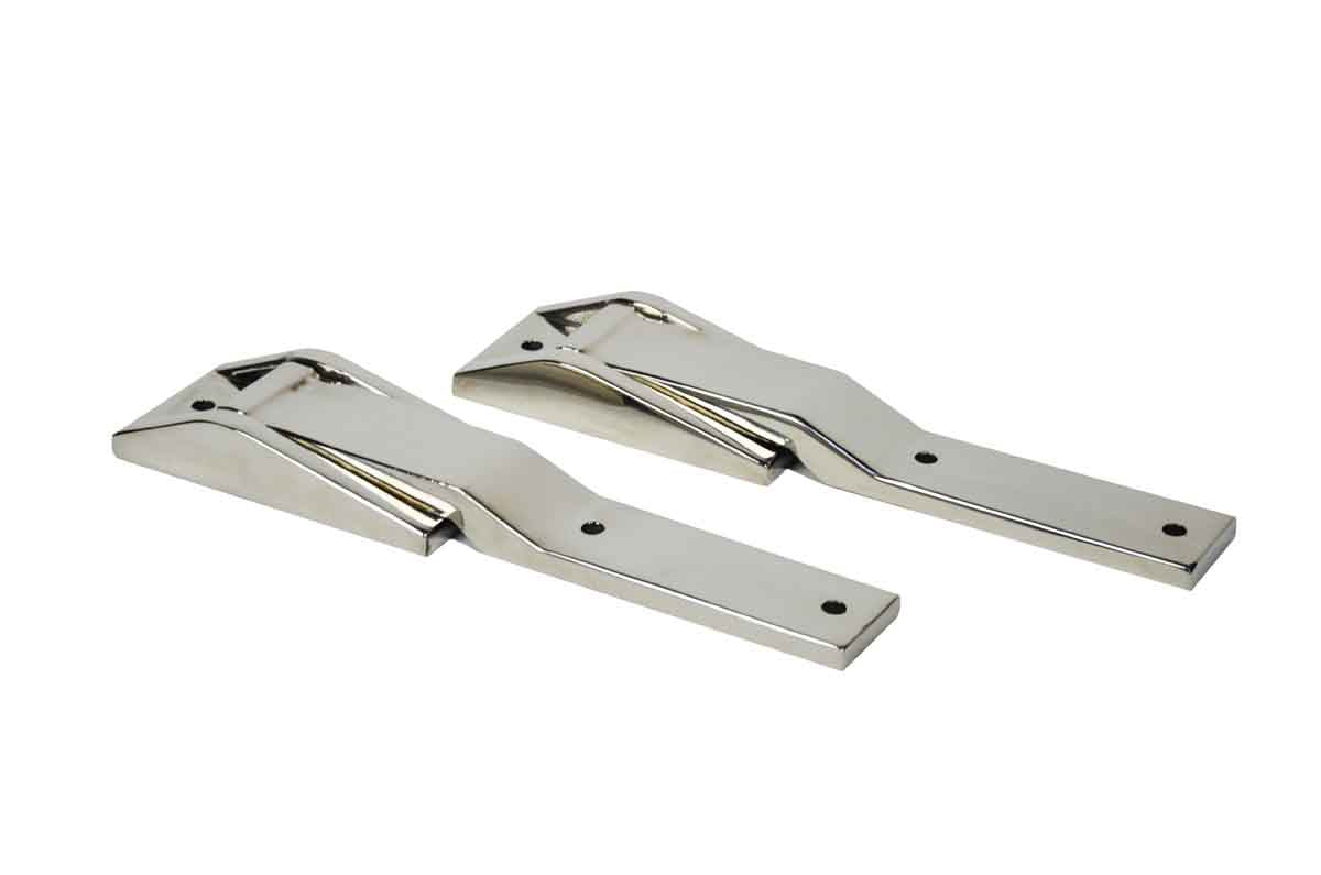 Kentrol 30478 Tailgate Hinge Pair for 1997-2006 Jeep Wrangler TJ LJ - Polished Silver