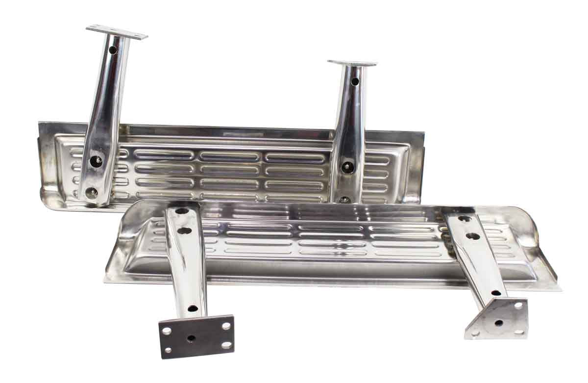 Kentrol 30491 Side Steps Pair for 1997-2000 Jeep Wrangler TJ - Polished Silver