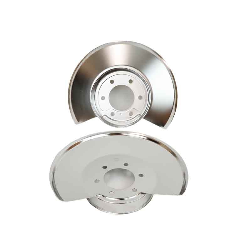 Kentrol 30502 Disc Brake Dust Cover Pair for 1978-1986 Jeep CJ5 CJ7 CJ8 - Polished Silver