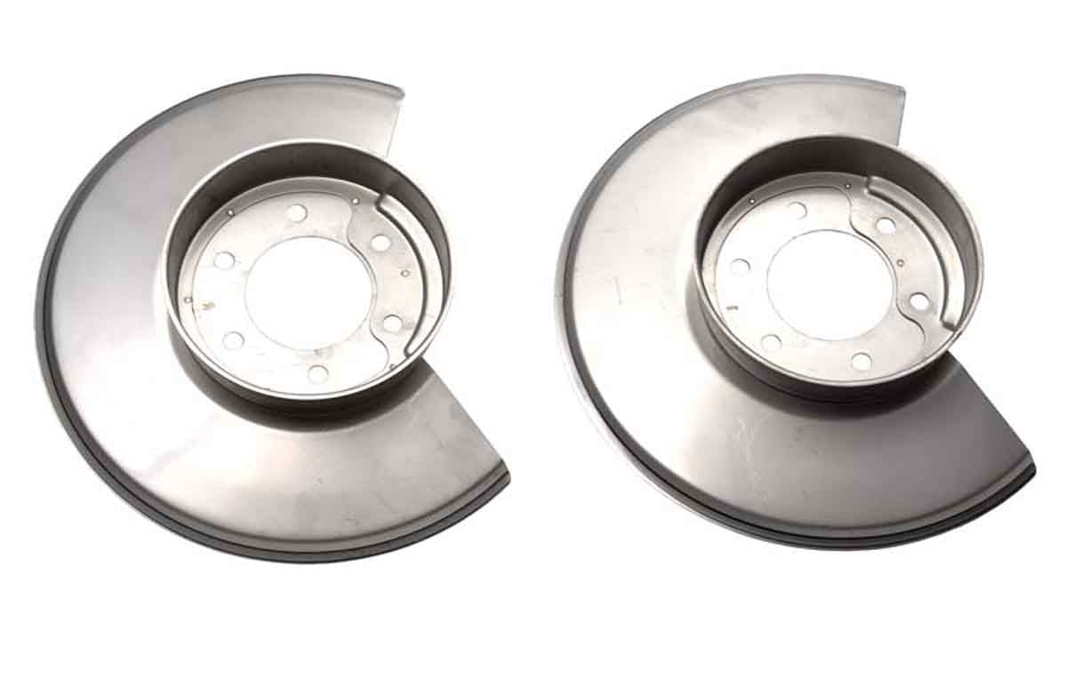 Kentrol 30502 Disc Brake Dust Cover Pair for 1978-1986 Jeep CJ5 CJ7 CJ8 - Polished Silver