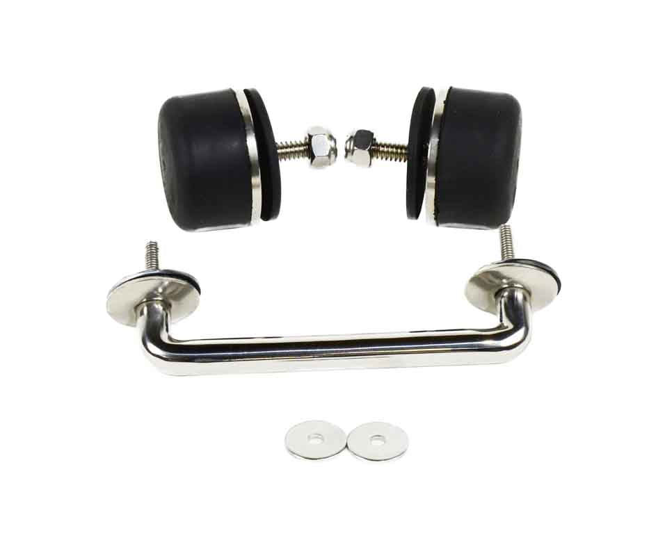 Kentrol 30504WHC Hood Kit without Hood Catch for 1997-2006 Jeep Wrangler TJ LJ - Polished Silver