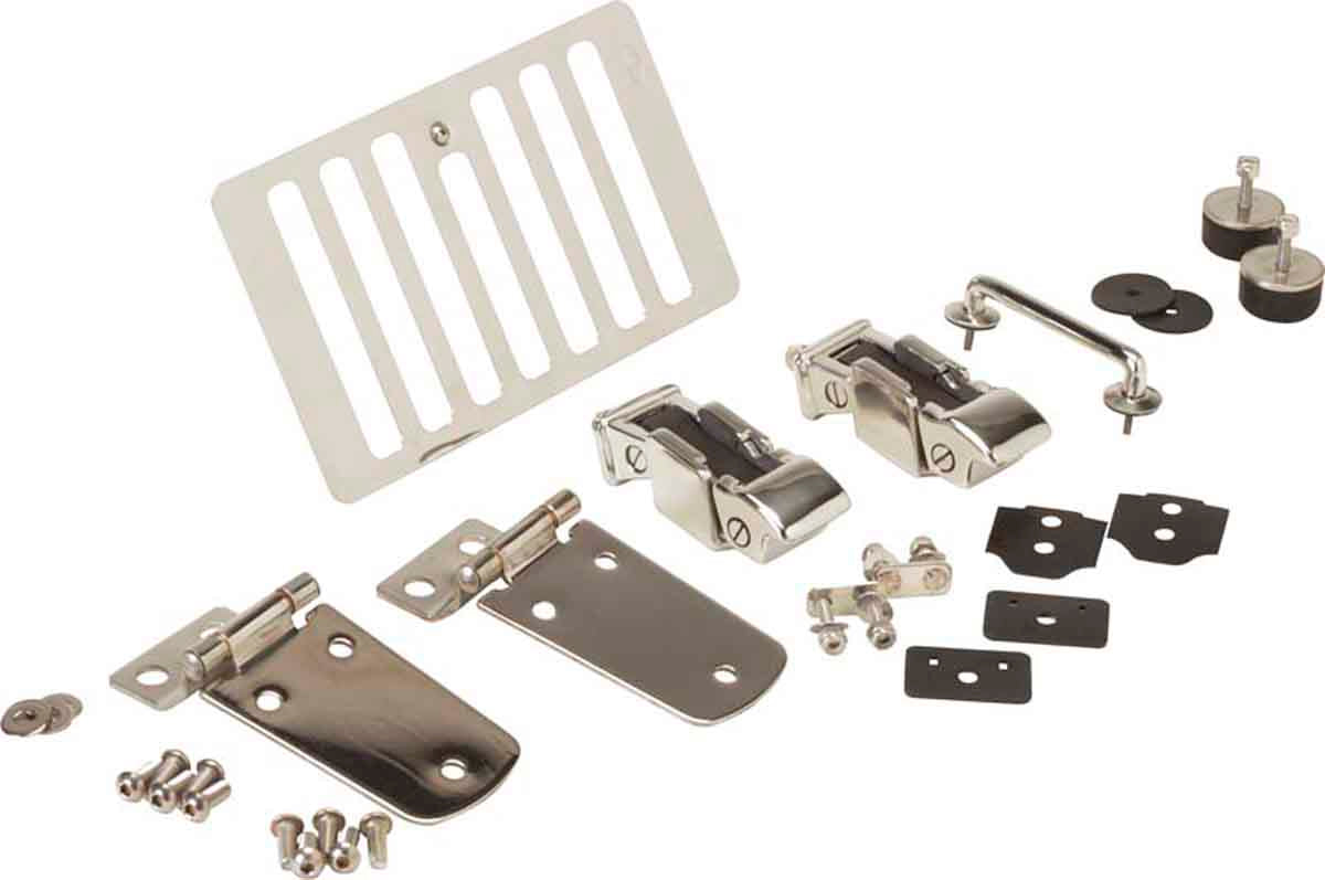 Kentrol 30504 Hood Kit for 1997-2006 Jeep Wrangler TJ LJ - Polished Silver