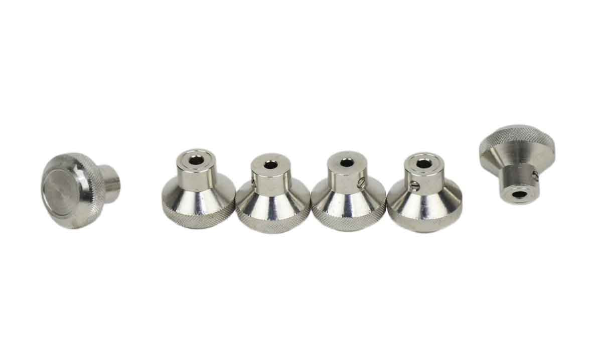 Kentrol 30511 Interior Knob Set 6 Piece for 1976-1986 Jeep CJ7 - Polished Silver
