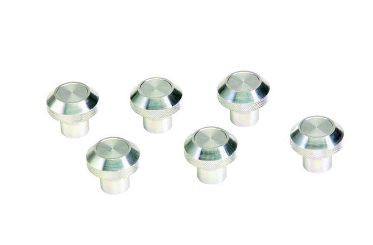 Kentrol 30511 Interior Knob Set 6 Piece for 1976-1986 Jeep CJ7 - Polished Silver