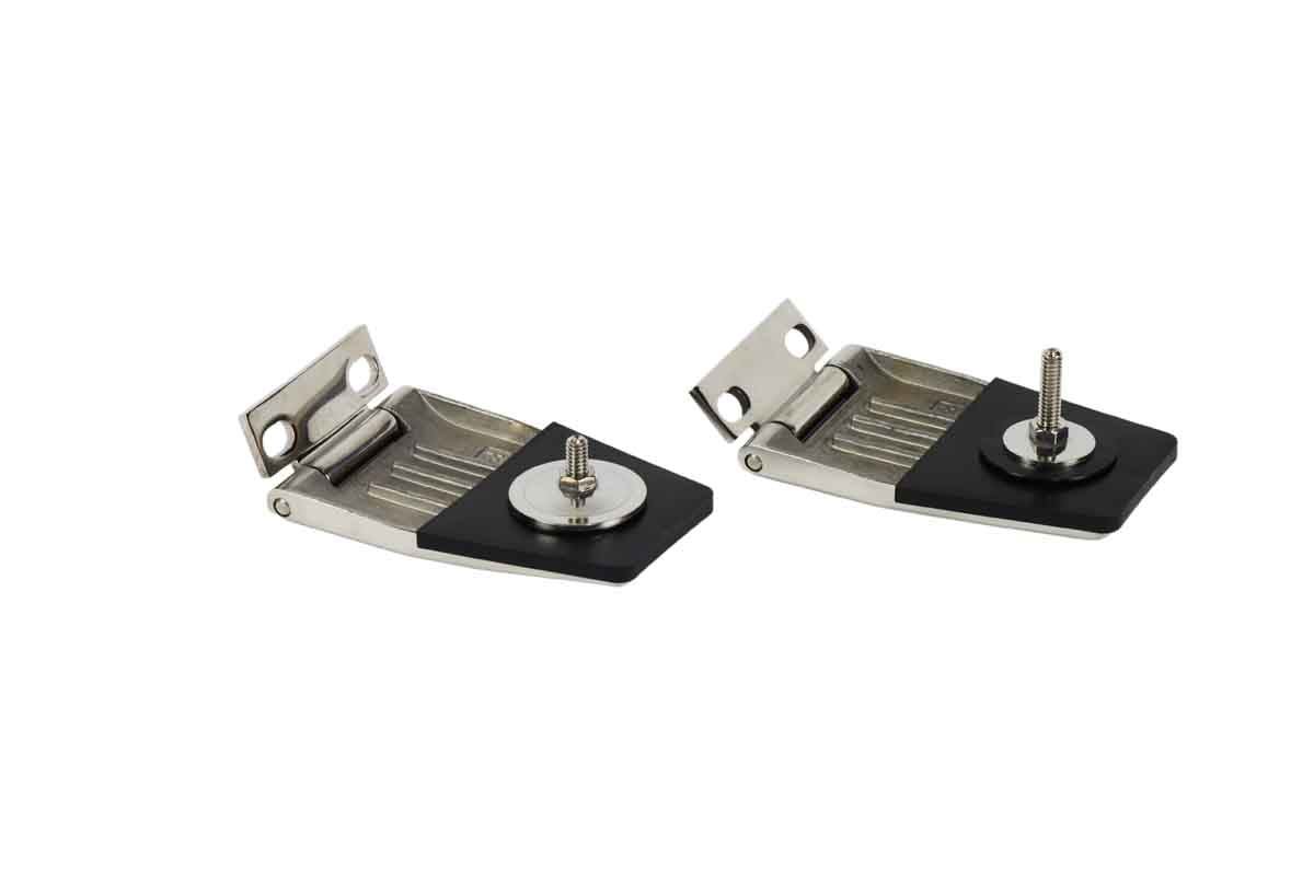 Kentrol 30516 Hardtop Liftgate Hinge Pair for 1987-2006 Jeep Wrangler YJ TJ LJ - Polished Silver