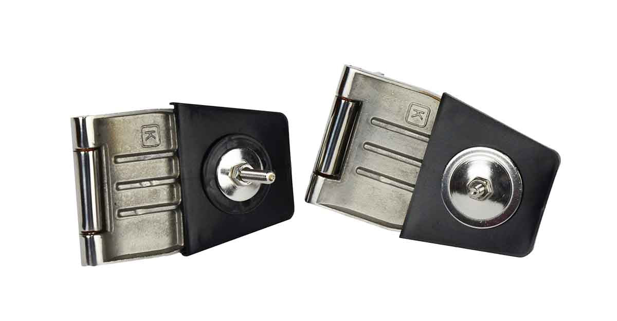Kentrol 30516 Hardtop Liftgate Hinge Pair for 1987-2006 Jeep Wrangler YJ TJ LJ - Polished Silver
