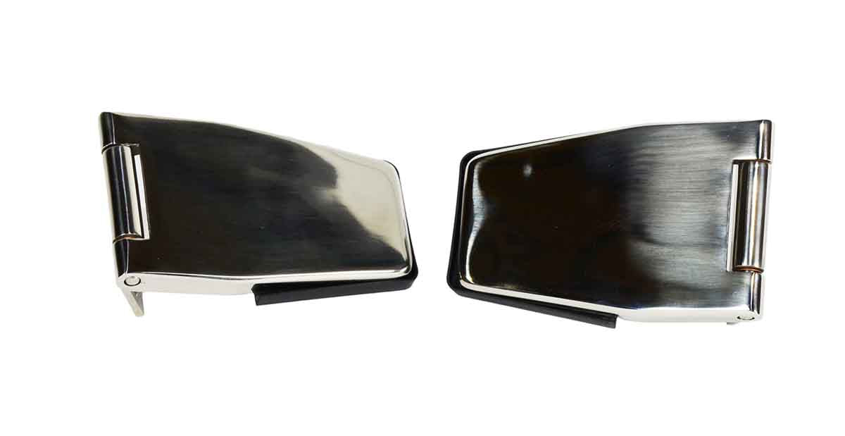 Kentrol 30516 Hardtop Liftgate Hinge Pair for 1987-2006 Jeep Wrangler YJ TJ LJ - Polished Silver