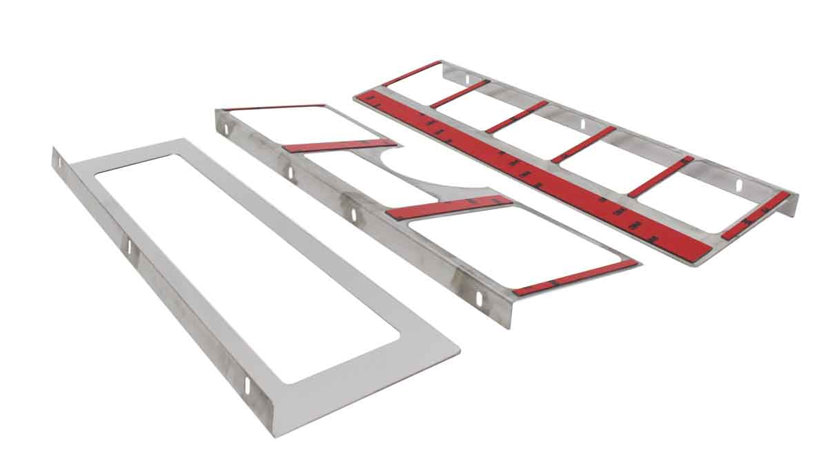 Kentrol 30519 Dash Overlay Set 3 Piece for 1987-1995 Jeep Wrangler YJ - Polished Silver