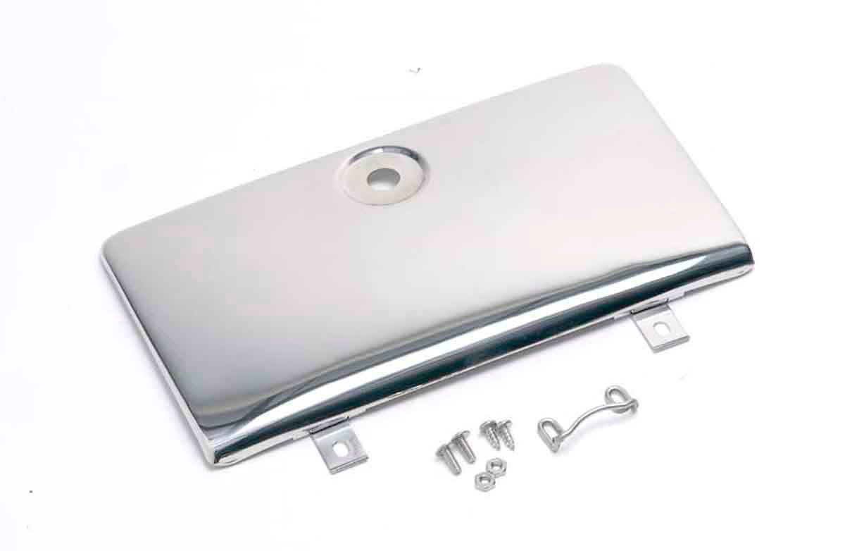 Kentrol 30526 Glove Box Door Keyed Lock Style for 1972-1986 Jeep CJ5 CJ7 CJ8 - Polished Silver