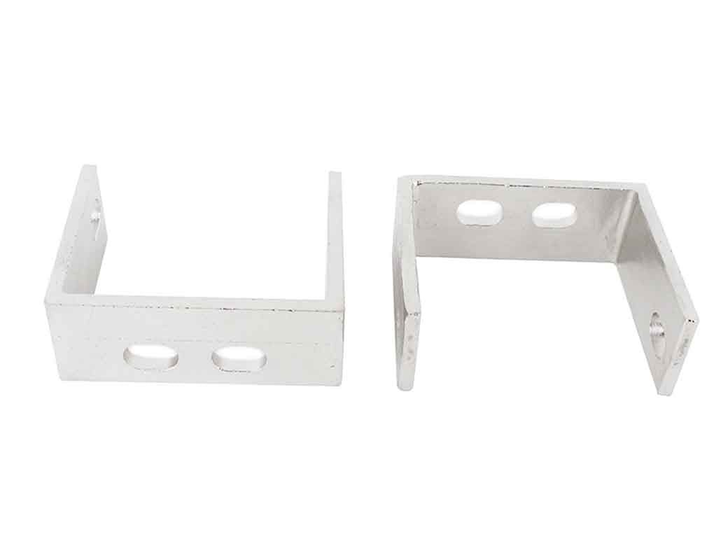 Kentrol 30527 Rear Bumper Brackets Pair for 1987-1995 Jeep Wrangler YJ - Polished Silver