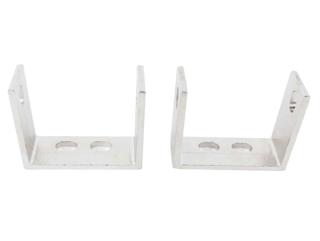 Kentrol 30527 Rear Bumper Brackets Pair for 1987-1995 Jeep Wrangler YJ - Polished Silver
