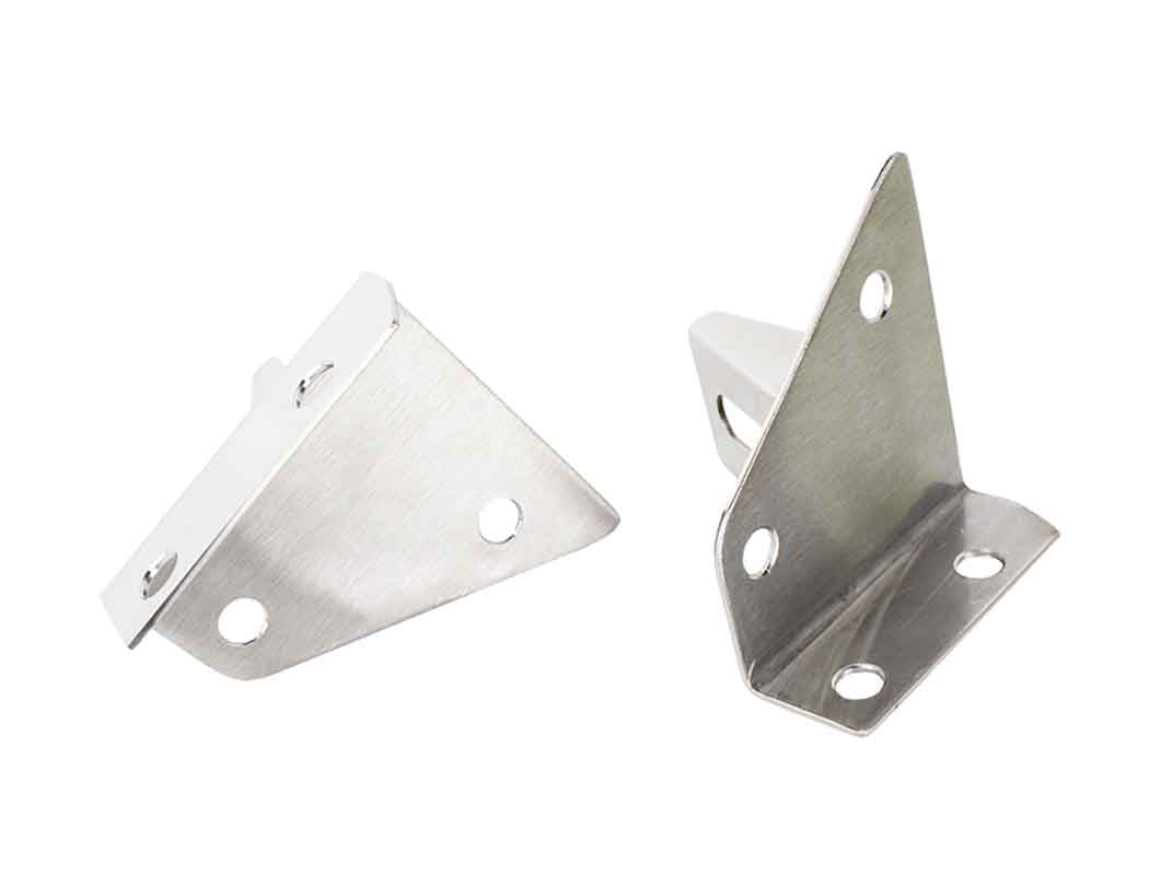 Kentrol 30531 LED Light Bar Brackets Pair for 1976-1995 Jeep CJ7 Wrangler YJ - Polished Silver