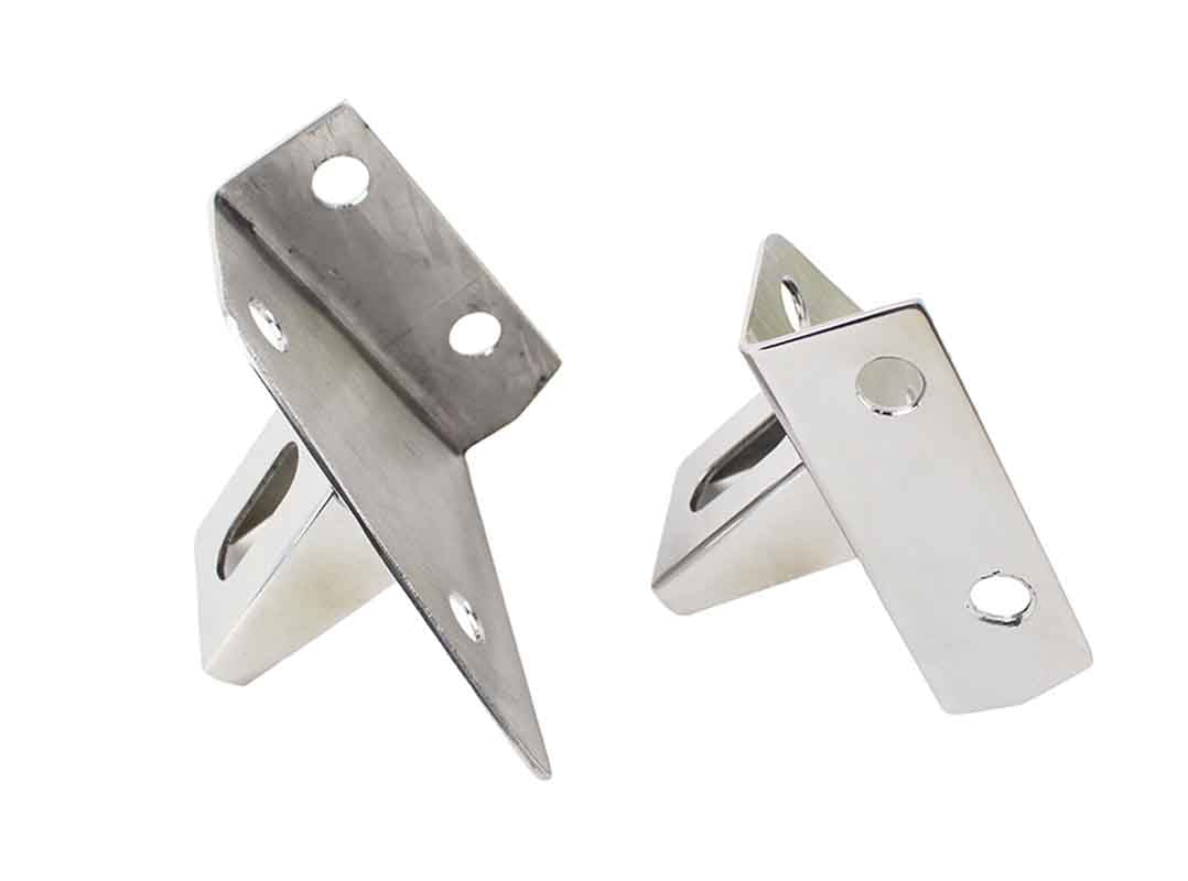 Kentrol 30531 LED Light Bar Brackets Pair for 1976-1995 Jeep CJ7 Wrangler YJ - Polished Silver