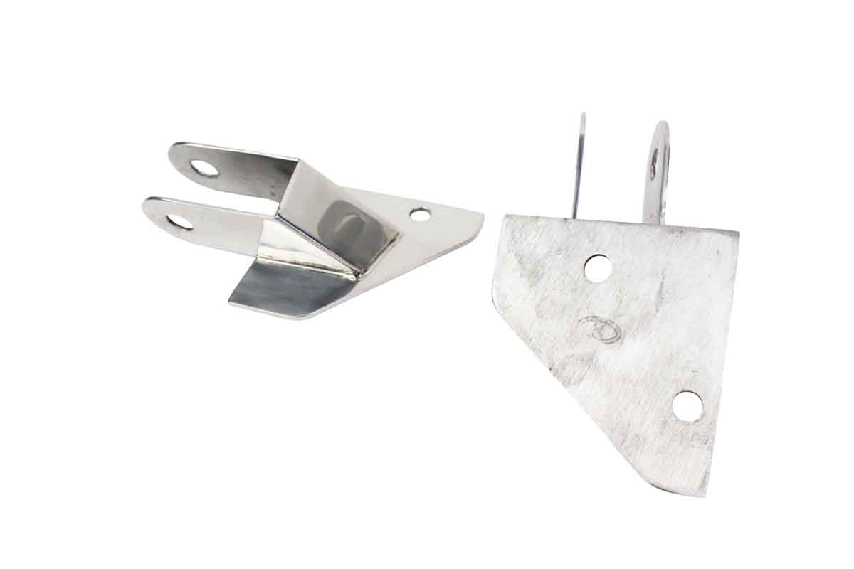 Kentrol 30533 Mirror Relocation Brackets Pair for 1987-1995 Jeep Wrangler YJ - Polished Silver