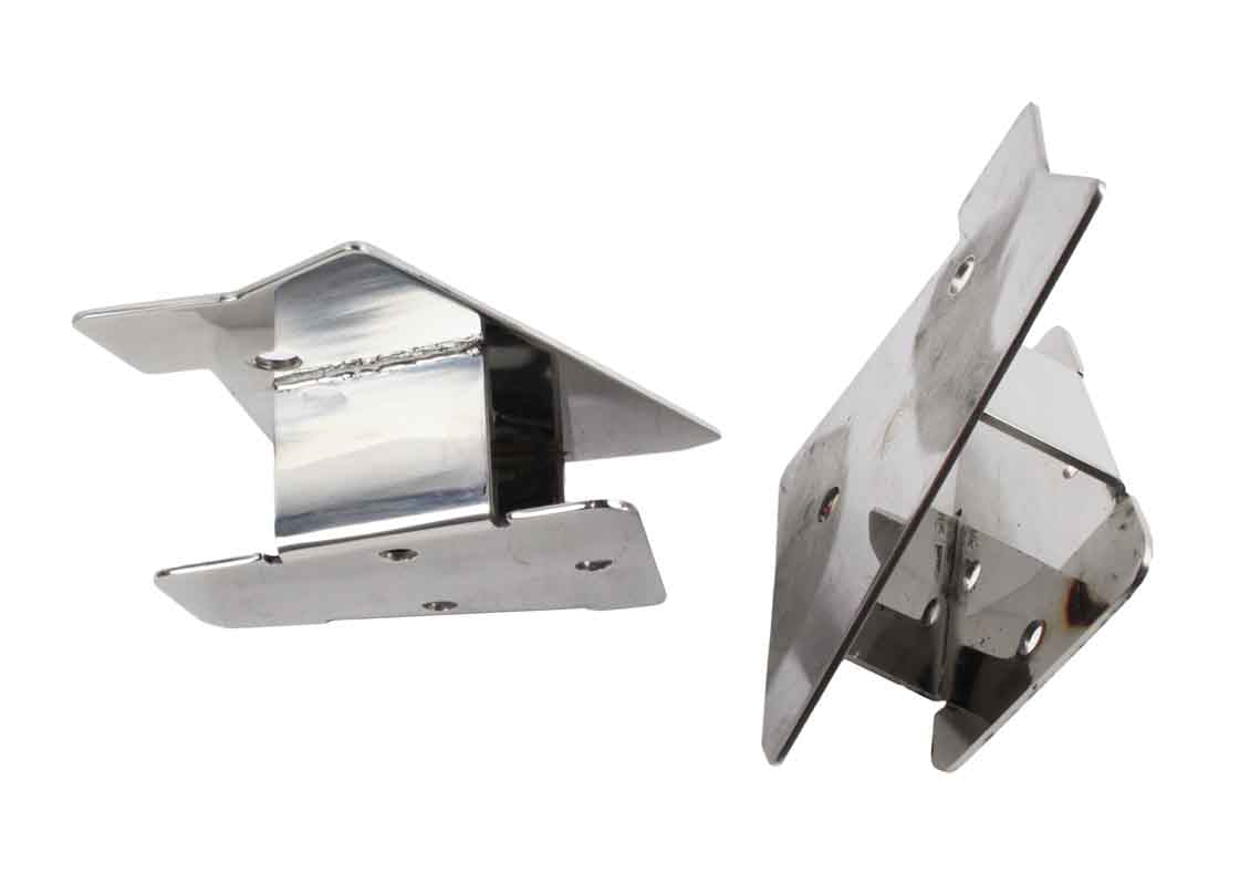Kentrol 30542 Mirror Relocation Brackets Pair for 1997-2006 Jeep Wrangler TJ LJ - Polished Silver