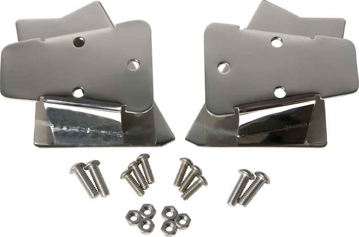 Kentrol 30542 Mirror Relocation Brackets Pair for 1997-2006 Jeep Wrangler TJ LJ - Polished Silver