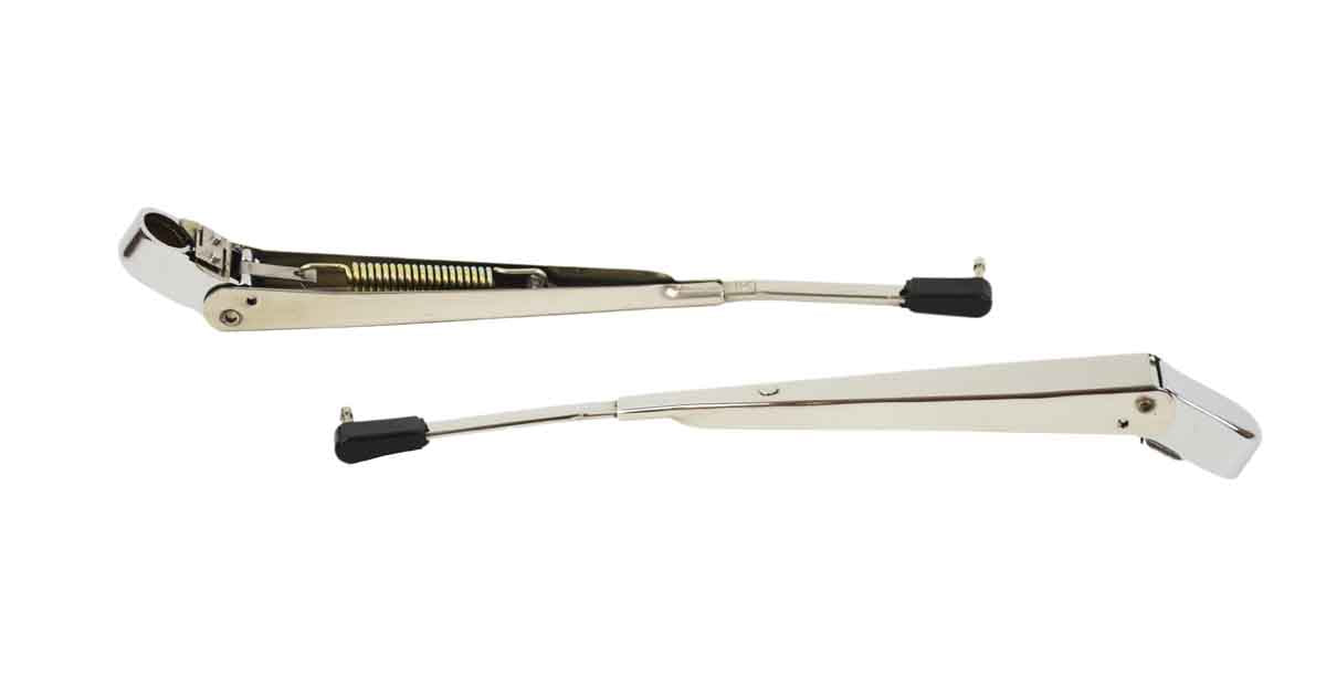Kentrol 30545 Windshield Wiper Arms Pair for 1987-1995 Jeep Wrangler YJ - Polished Silver