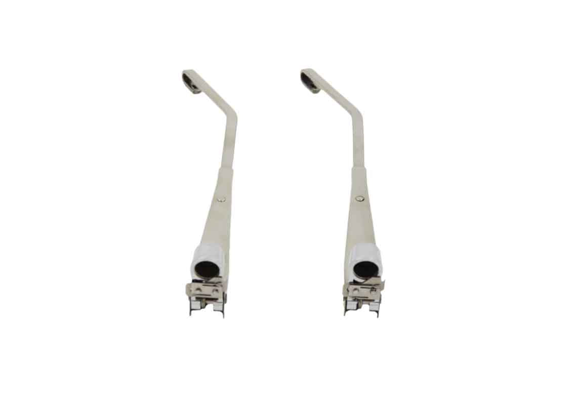 Kentrol 30546 Windshield Wiper Arms Pair for 1997-2006 Jeep Wrangler TJ LJ - Polished Silver