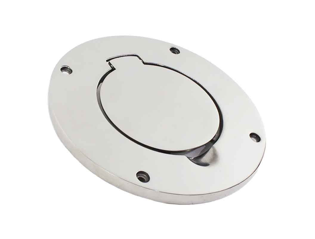 Kentrol 30553 Billet Style Gas Hatch for 1997-2006 Jeep Wrangler TJ - Polished Silver
