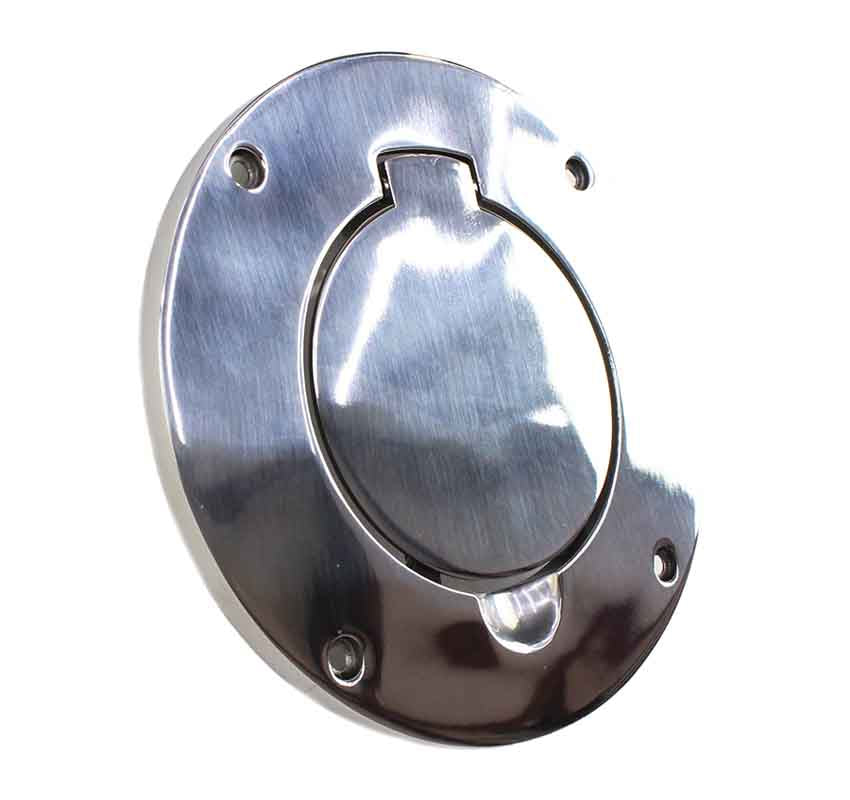 Kentrol 30553 Billet Style Gas Hatch for 1997-2006 Jeep Wrangler TJ - Polished Silver