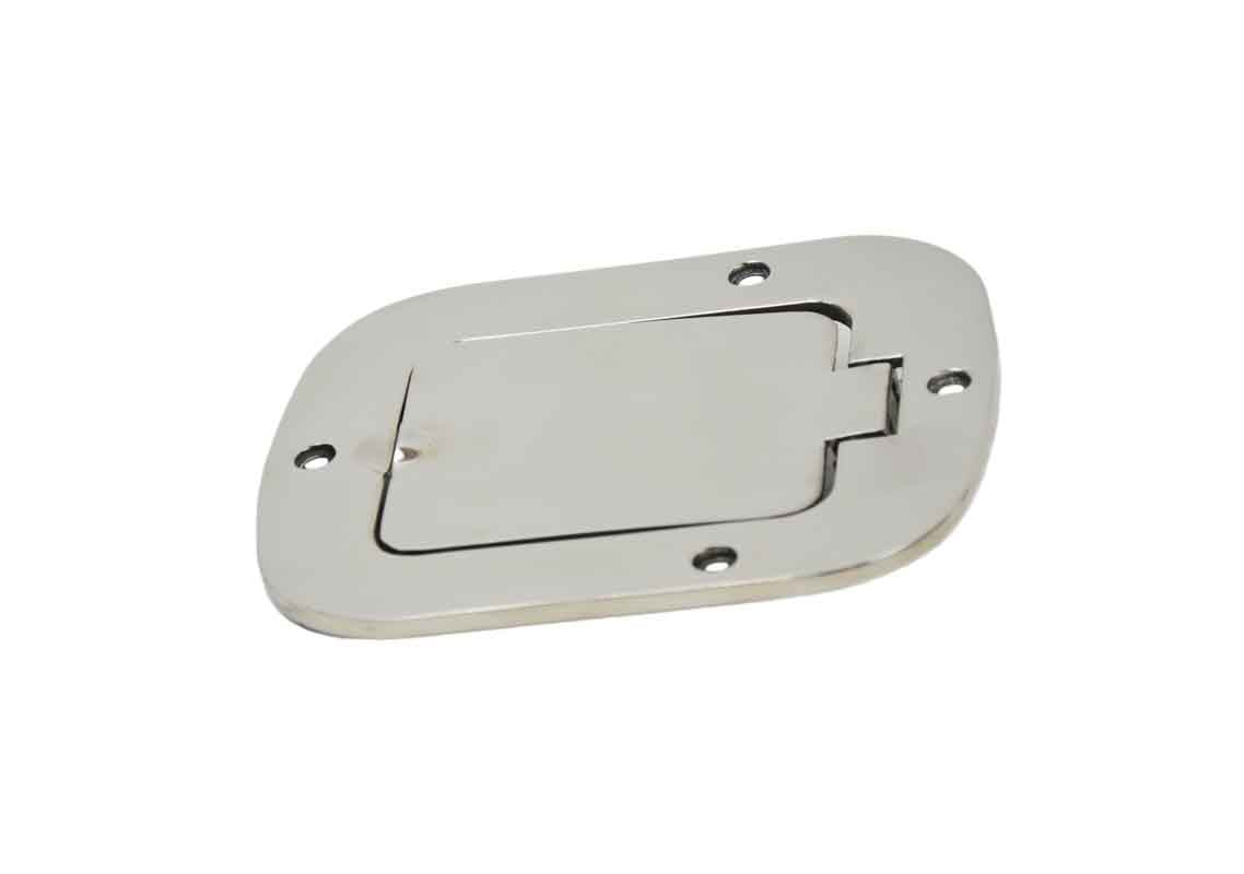 Kentrol 30559 Billet Style Gas Hatch for 1976-1995 Jeep CJ Wrangler YJ - Polished Silver