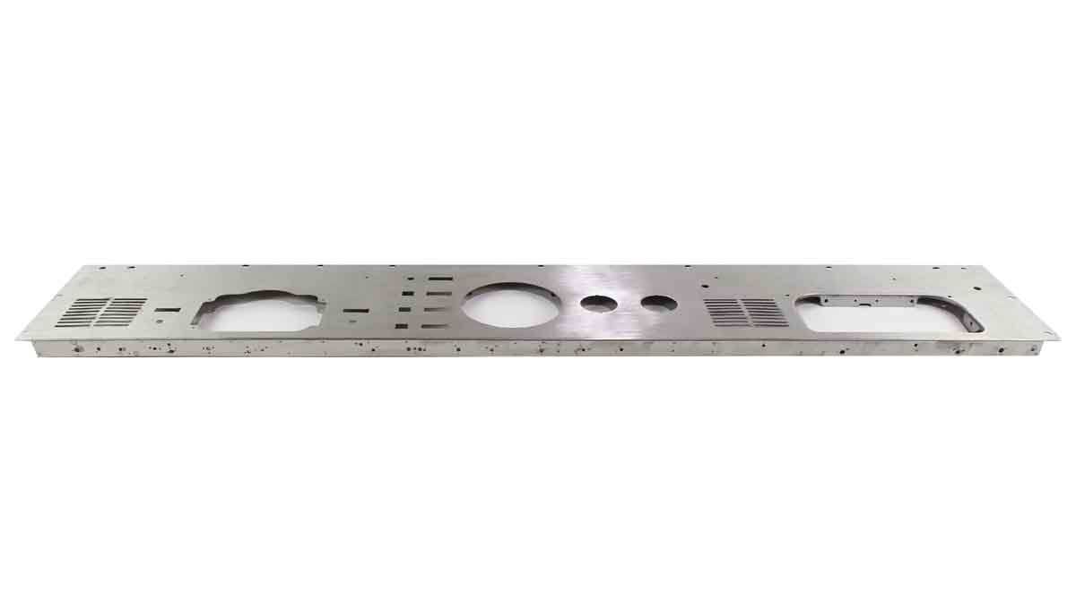 Kentrol 30562 Dash Panel without Radio Opening for 1976-1986 Jeep CJ7 - Brushed Silver