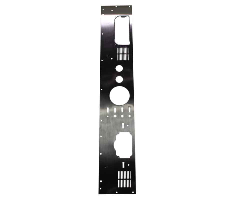 Kentrol 30562 Dash Panel without Radio Opening for 1976-1986 Jeep CJ7 - Brushed Silver