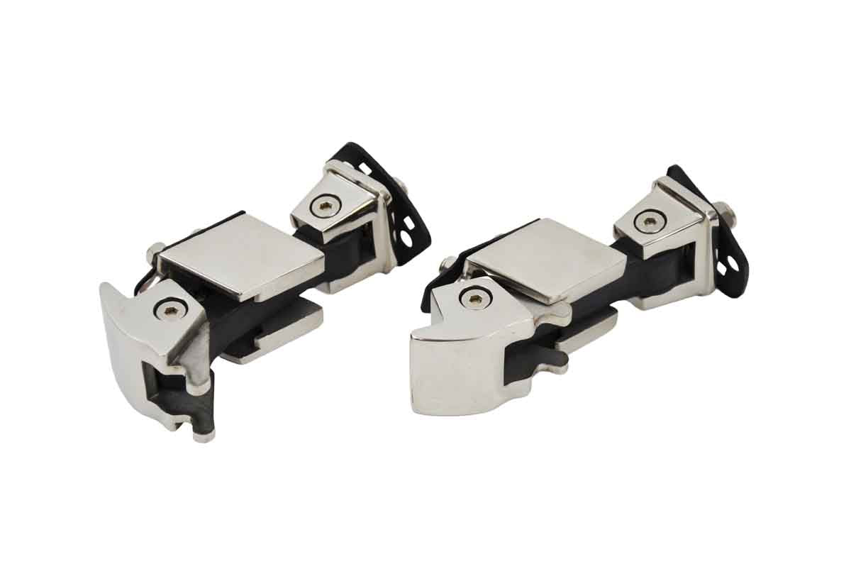 Kentrol 30571 Hood Catch Pair for 2007-2018 Jeep Wrangler JK - Polished Silver