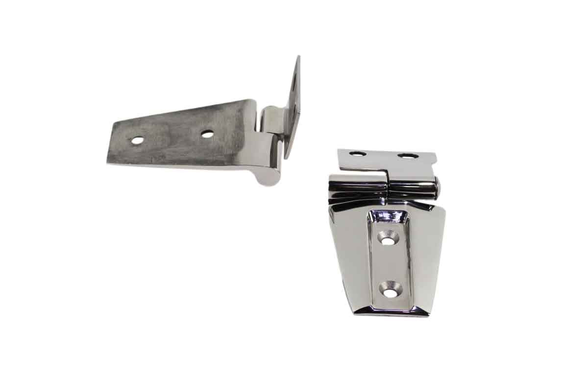 Kentrol 30572 Hood Hinge Pair for 2007-2018 Jeep Wrangler JK - Polished Silver