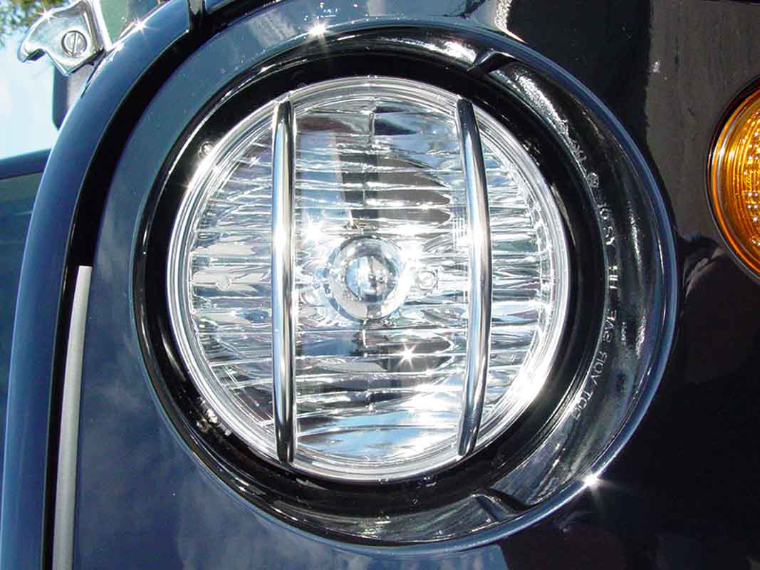 Kentrol 30573 Euro Headlight Guards Pair for 2007-2018 Jeep Wrangler JK - Polished Silver