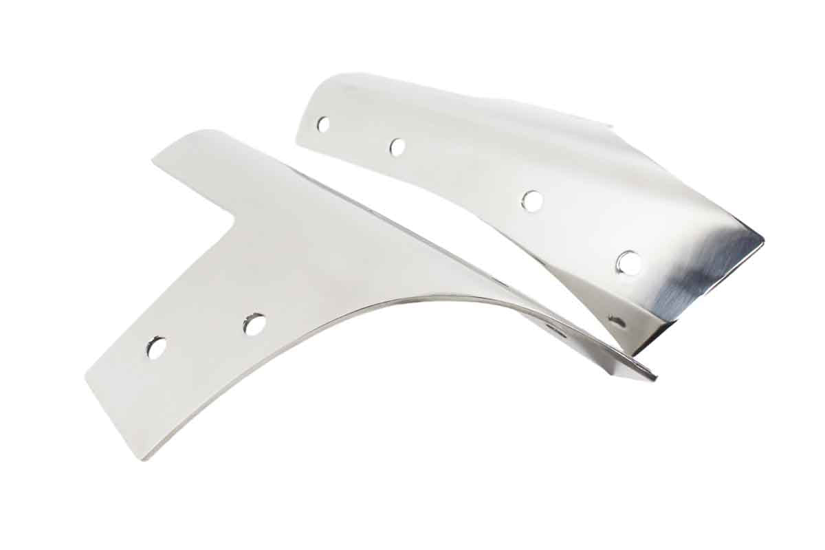 Kentrol 30574 Windshield Supports Pair for 2007-2018 Jeep Wrangler JK - Polished Silver