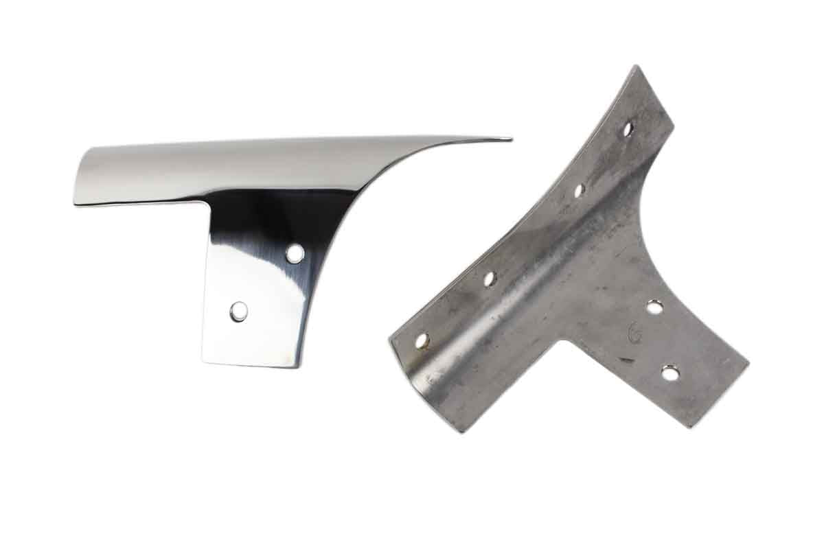 Kentrol 30574 Windshield Supports Pair for 2007-2018 Jeep Wrangler JK - Polished Silver