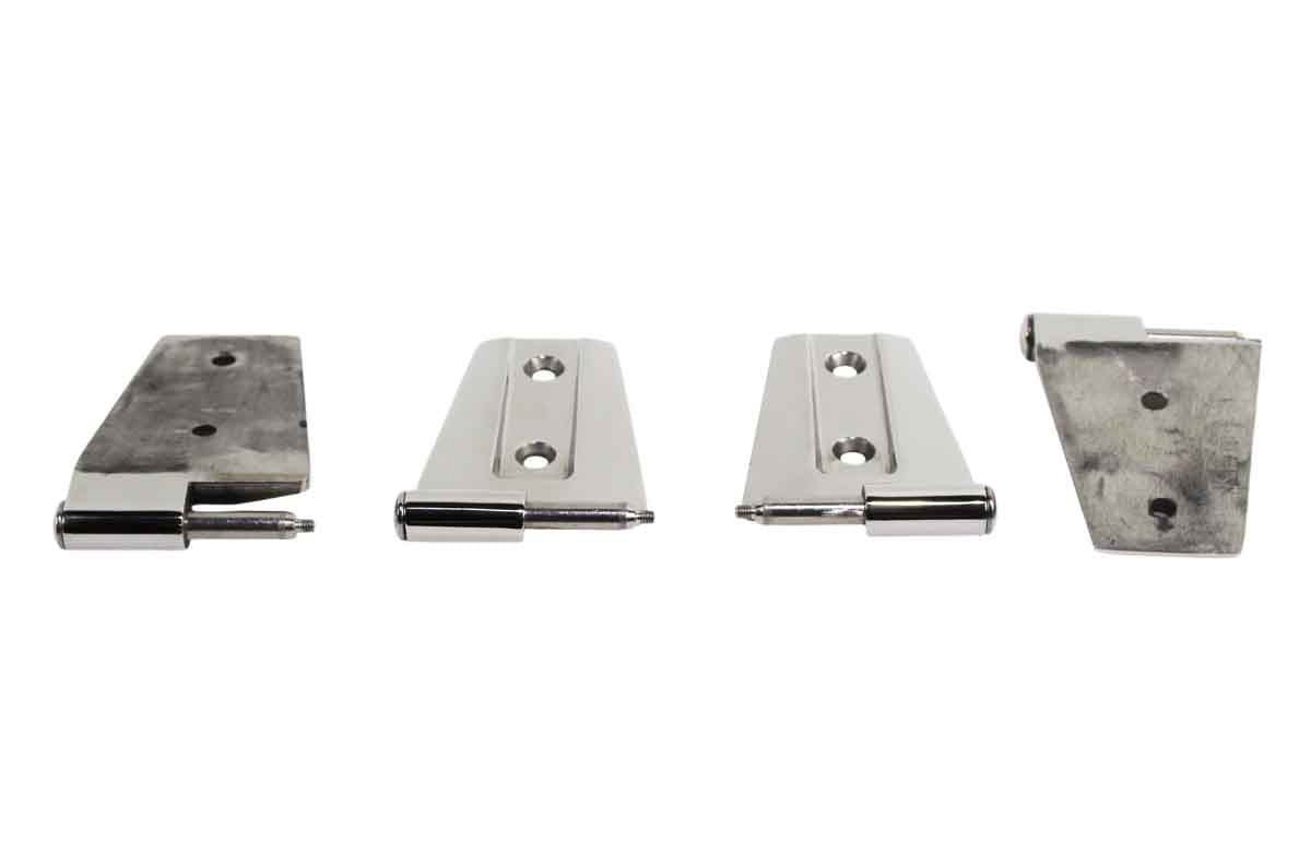 Kentrol 30575 Door Hinge Set 4 Piece for 2007-2018 Jeep Wrangler JK 2-Door - Polished Silver