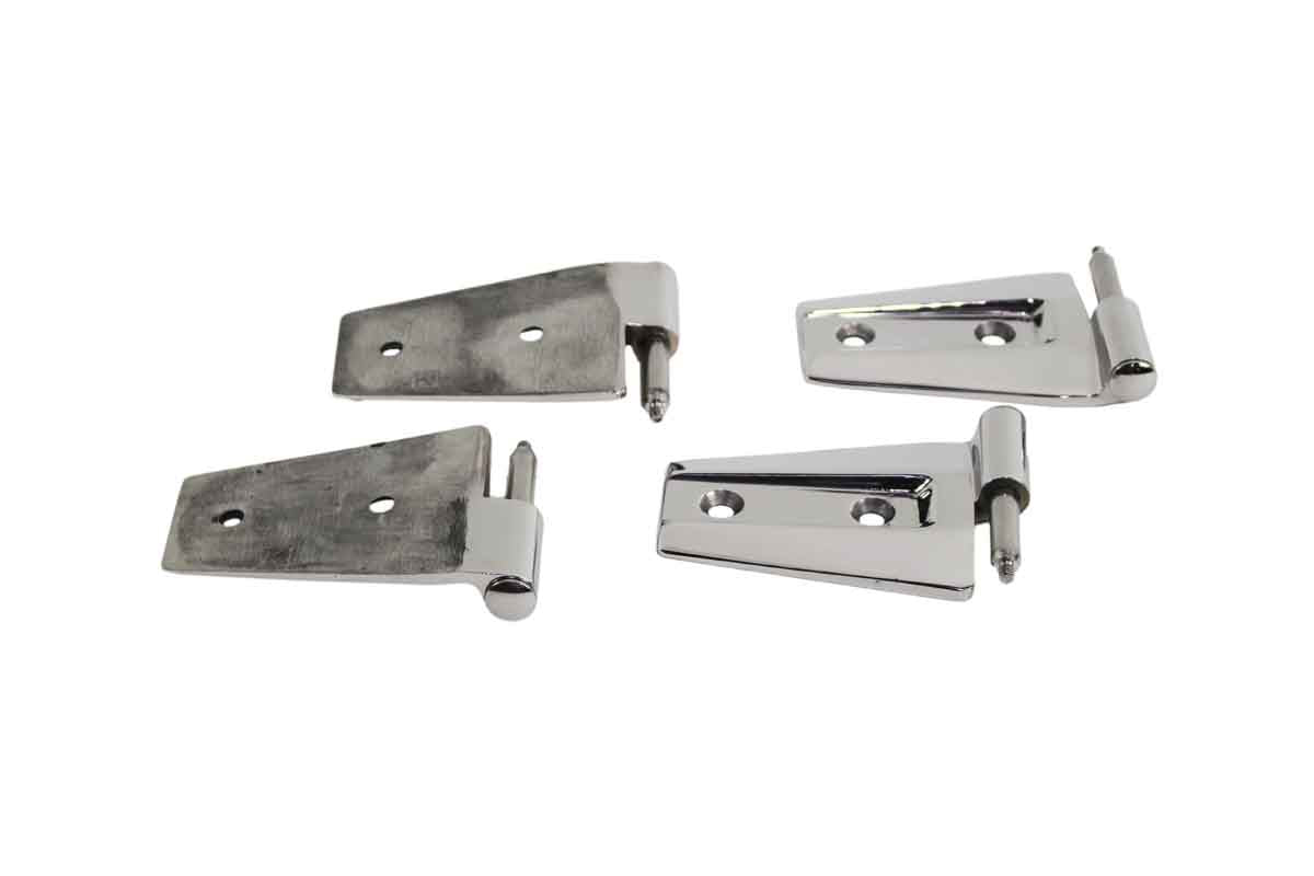 Kentrol 30575 Door Hinge Set 4 Piece for 2007-2018 Jeep Wrangler JK 2-Door - Polished Silver