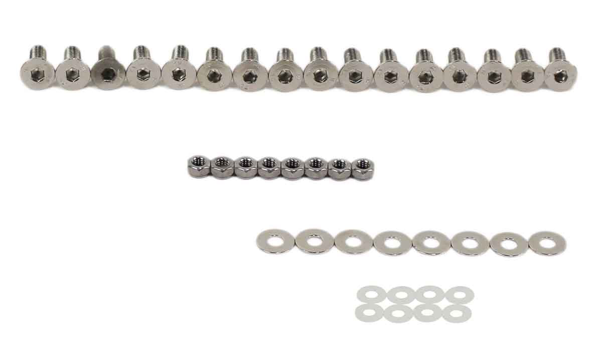 Kentrol 30576 Door Hinge Set 8 Piece for 2007-2018 Jeep Wrangler JKU 4-Door - Polished Silver