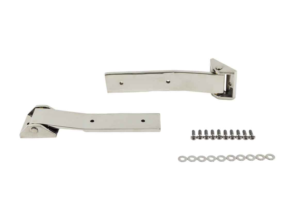 Kentrol 30578 Tailgate Hinge Pair for 2007-2018 Jeep Wrangler JK - Polished Silver