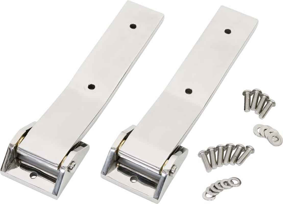 Kentrol 30578 Tailgate Hinge Pair for 2007-2018 Jeep Wrangler JK - Polished Silver