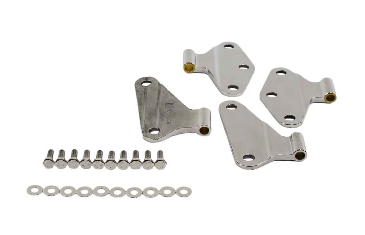 Kentrol 30580 Body Door Hinge Set 4 Piece for 2007-2018 Jeep Wrangler JK 2-Door - Polished Silver