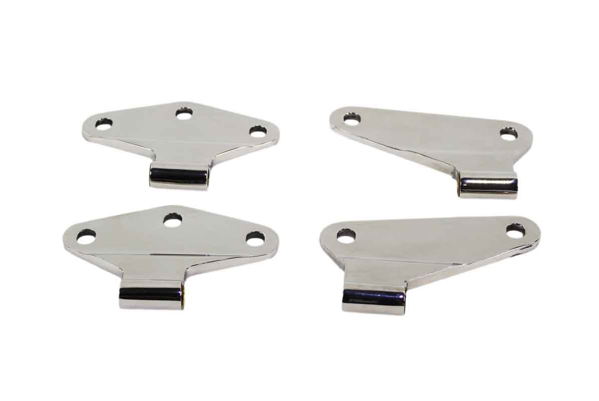 Kentrol 30580 Body Door Hinge Set 4 Piece for 2007-2018 Jeep Wrangler JK 2-Door - Polished Silver