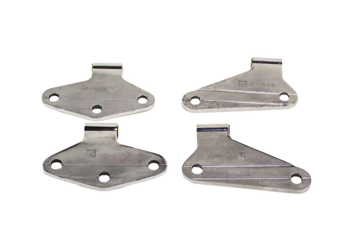 Kentrol 30580 Body Door Hinge Set 4 Piece for 2007-2018 Jeep Wrangler JK 2-Door - Polished Silver