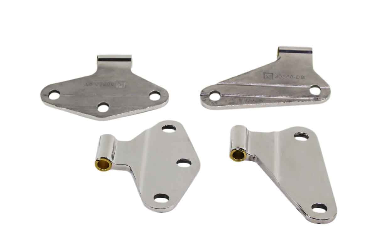 Kentrol 30580 Body Door Hinge Set 4 Piece for 2007-2018 Jeep Wrangler JK 2-Door - Polished Silver