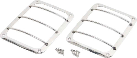 Kentrol 30582 Taillight Guards Pair for 2007-2018 Jeep Wrangler JK - Polished Silver