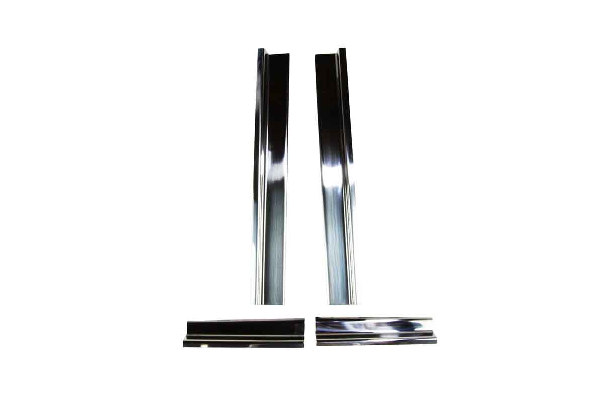 Kentrol 30585 Entry Guards 4 Piece for 2007-2018 Jeep Wrangler JKU 4-Door - Polished Silver