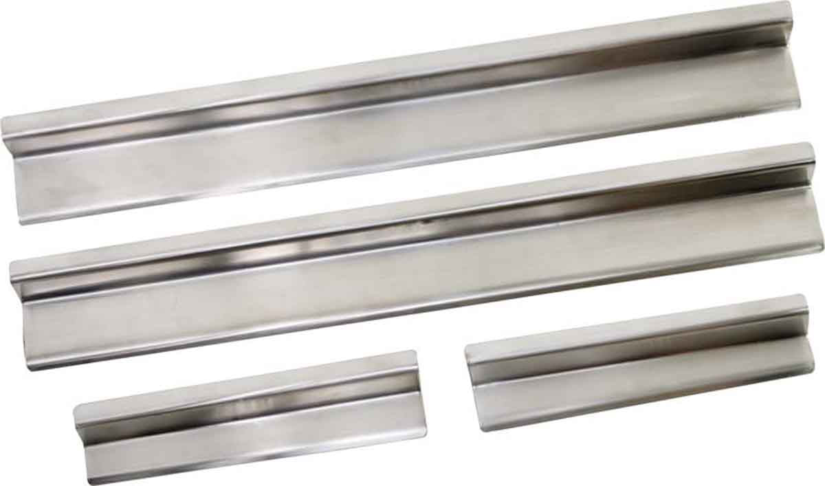 Kentrol 30585 Entry Guards 4 Piece for 2007-2018 Jeep Wrangler JKU 4-Door - Polished Silver