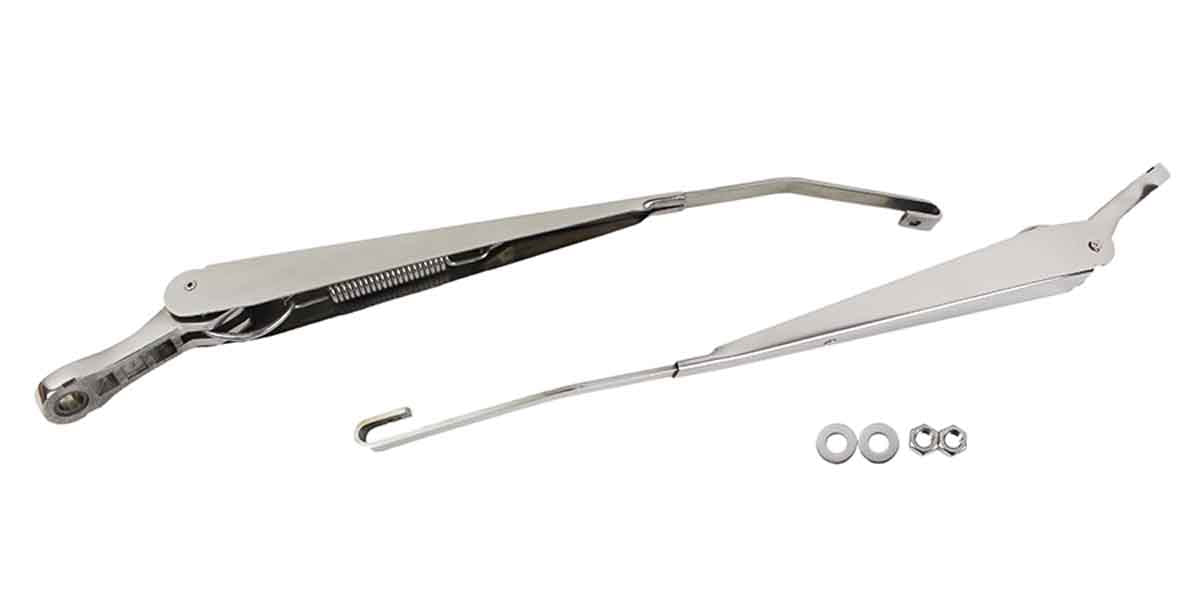 Kentrol 30591 Windshield Wiper Arms Pair for 2007-2018 Jeep Wrangler JK - Polished Silver